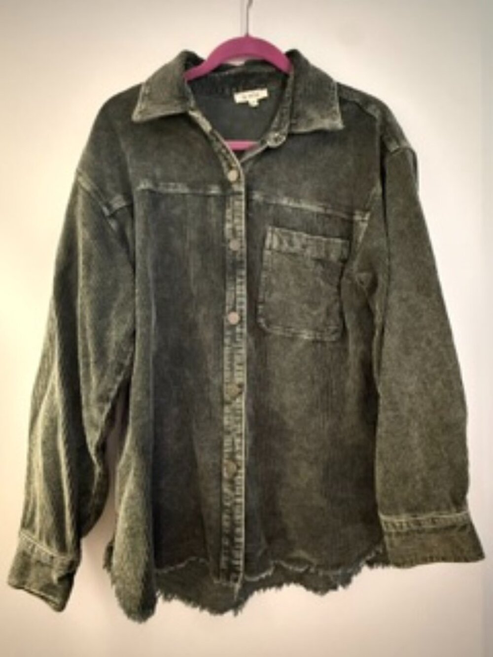 Forest Green Corduroy Shacket